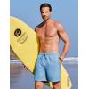 image:imageCOOFANDY 2 in 1 Mens Swim Trunks 7 Inch Quick Dry Board Shorts Beach Swim Shorts Bathing Suit with Compression LinerLight Blue