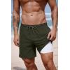 image:imageCOOFANDY 2 in 1 Mens Swim Trunks 7 Inch Quick Dry Board Shorts Beach Swim Shorts Bathing Suit with Compression LinerOlive Green