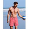 image:imageCOOFANDY 2 in 1 Mens Swim Trunks 7 Inch Quick Dry Board Shorts Beach Swim Shorts Bathing Suit with Compression LinerPink Anchor