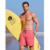 image:imageCOOFANDY 2 in 1 Mens Swim Trunks 7 Inch Quick Dry Board Shorts Beach Swim Shorts Bathing Suit with Compression LinerPink Anchor