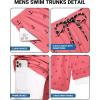 image:imageCOOFANDY 2 in 1 Mens Swim Trunks 7 Inch Quick Dry Board Shorts Beach Swim Shorts Bathing Suit with Compression LinerPink Anchor