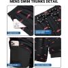 image:imageCOOFANDY 2 in 1 Mens Swim Trunks 7 Inch Quick Dry Board Shorts Beach Swim Shorts Bathing Suit with Compression LinerPinkshark Black