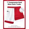 image:imageCOOFANDY 2 in 1 Mens Swim Trunks 7 Inch Quick Dry Board Shorts Beach Swim Shorts Bathing Suit with Compression LinerRed