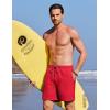 image:imageCOOFANDY 2 in 1 Mens Swim Trunks 7 Inch Quick Dry Board Shorts Beach Swim Shorts Bathing Suit with Compression LinerRed