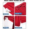 image:imageCOOFANDY 2 in 1 Mens Swim Trunks 7 Inch Quick Dry Board Shorts Beach Swim Shorts Bathing Suit with Compression LinerRed