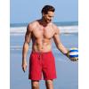 image:imageCOOFANDY 2 in 1 Mens Swim Trunks 7 Inch Quick Dry Board Shorts Beach Swim Shorts Bathing Suit with Compression LinerRed