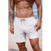 image:imageCOOFANDY 2 in 1 Mens Swim Trunks 7 Inch Quick Dry Board Shorts Beach Swim Shorts Bathing Suit with Compression LinerWhite