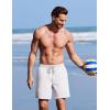 image:imageCOOFANDY 2 in 1 Mens Swim Trunks 7 Inch Quick Dry Board Shorts Beach Swim Shorts Bathing Suit with Compression LinerWhite