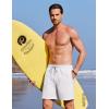 image:imageCOOFANDY 2 in 1 Mens Swim Trunks 7 Inch Quick Dry Board Shorts Beach Swim Shorts Bathing Suit with Compression LinerWhite