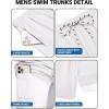 image:imageCOOFANDY 2 in 1 Mens Swim Trunks 7 Inch Quick Dry Board Shorts Beach Swim Shorts Bathing Suit with Compression LinerWhite