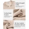 image:imageCOOFANDY Knit Polo Shirts for Men Short Sleeve V Neck Polo Lightweight Summer Casual Textured Polo ShirtsLight Scarlet