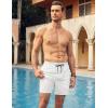 image:imageCOOFANDY Men Swim Trunk with Compression Liner 2 in 1 Swimwear Bathing Suit Quick Dry Board Short1  White