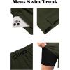 image:imageCOOFANDY Men Swim Trunk with Compression Liner 2 in 1 Swimwear Bathing Suit Quick Dry Board ShortC Army Green