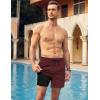 image:imageCOOFANDY Men Swim Trunk with Compression Liner 2 in 1 Swimwear Bathing Suit Quick Dry Board ShortDark Red