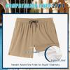 image:imageCOOFANDY Men Swim Trunk with Compression Liner 2 in 1 Swimwear Bathing Suit Quick Dry Board ShortKhaki