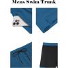 image:imageCOOFANDY Men Swim Trunk with Compression Liner 2 in 1 Swimwear Bathing Suit Quick Dry Board ShortLake Blue