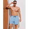 image:imageCOOFANDY Men Swim Trunk with Compression Liner 2 in 1 Swimwear Bathing Suit Quick Dry Board ShortLight Blue