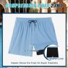 image:imageCOOFANDY Men Swim Trunk with Compression Liner 2 in 1 Swimwear Bathing Suit Quick Dry Board ShortLight Blue