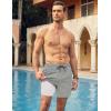image:imageCOOFANDY Men Swim Trunk with Compression Liner 2 in 1 Swimwear Bathing Suit Quick Dry Board ShortLight Grey