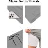 image:imageCOOFANDY Men Swim Trunk with Compression Liner 2 in 1 Swimwear Bathing Suit Quick Dry Board ShortLight Grey