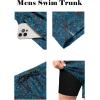 image:imageCOOFANDY Men Swim Trunk with Compression Liner 2 in 1 Swimwear Bathing Suit Quick Dry Board ShortP Black Plam Leaf