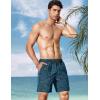 image:imageCOOFANDY Men Swim Trunk with Compression Liner 2 in 1 Swimwear Bathing Suit Quick Dry Board ShortP Black Plam Leaf