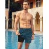 image:imageCOOFANDY Men Swim Trunk with Compression Liner 2 in 1 Swimwear Bathing Suit Quick Dry Board ShortP Black Plam Leaf