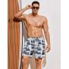 image:imageCOOFANDY Men Swim Trunk with Compression Liner 2 in 1 Swimwear Bathing Suit Quick Dry Board ShortP Navy Blue Coconut Tree