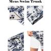 image:imageCOOFANDY Men Swim Trunk with Compression Liner 2 in 1 Swimwear Bathing Suit Quick Dry Board ShortP Navy Blue Coconut Tree