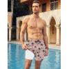 image:imageCOOFANDY Men Swim Trunk with Compression Liner 2 in 1 Swimwear Bathing Suit Quick Dry Board ShortP Pink Coconut Tree
