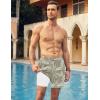 image:imageCOOFANDY Men Swim Trunk with Compression Liner 2 in 1 Swimwear Bathing Suit Quick Dry Board ShortP Plam Leaf