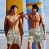 image:imageCOOFANDY Men Swim Trunk with Compression Liner 2 in 1 Swimwear Bathing Suit Quick Dry Board ShortP Plam Leaf