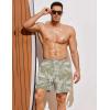 image:imageCOOFANDY Men Swim Trunk with Compression Liner 2 in 1 Swimwear Bathing Suit Quick Dry Board ShortP Plam Leaf