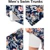 image:imageCOOFANDY Men Swim Trunk with Compression Liner 2 in 1 Swimwear Bathing Suit Quick Dry Board ShortPrint Navy Blue Flowers