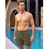 image:imageCOOFANDY Men Swim Trunk with Compression Liner 2 in 1 Swimwear Bathing Suit Quick Dry Board ShortZ Deep Army Green