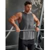 image:imageCOOFANDY Men Workout Tank Tops Sleeveless Gym Muscle Shirt Quick Dry Athletic Running Tee Shirts Summer LightweightDark Grey
