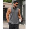 image:imageCOOFANDY Men Workout Tank Tops Sleeveless Gym Muscle Shirt Quick Dry Athletic Running Tee Shirts Summer LightweightDark Grey