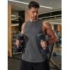 image:imageCOOFANDY Men Workout Tank Tops Sleeveless Gym Muscle Shirt Quick Dry Athletic Running Tee Shirts Summer LightweightDark Grey