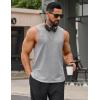 image:imageCOOFANDY Men Workout Tank Tops Sleeveless Gym Muscle Shirt Quick Dry Athletic Running Tee Shirts Summer LightweightLight Grey