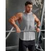image:imageCOOFANDY Men Workout Tank Tops Sleeveless Gym Muscle Shirt Quick Dry Athletic Running Tee Shirts Summer LightweightLight Grey