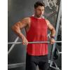 image:imageCOOFANDY Men Workout Tank Tops Sleeveless Gym Muscle Shirt Quick Dry Athletic Running Tee Shirts Summer LightweightRed