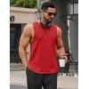 image:imageCOOFANDY Men Workout Tank Tops Sleeveless Gym Muscle Shirt Quick Dry Athletic Running Tee Shirts Summer LightweightRed