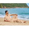 image:imageCOOFANDY Mens 2 Piece Sets Summer Outfits Short Sleeve Button Down Shirt Loose Pant Sets Beach Vacation OutfitsLight Khaki