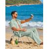 image:imageCOOFANDY Mens 2 Piece Sets Summer Outfits Short Sleeve Button Down Shirt Loose Pant Sets Beach Vacation OutfitsSage Green