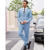 image:imageCOOFANDY Mens 2 Piece Suits Classic Fit 2 Button Dress Suits Tuxedo Jacket Blazer for Wedding Business Dinner PromLight Blue