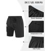 image:imageCOOFANDY Mens 7 Swim Trunks with Compression Liner Quick Dry 2 in 1 Bathing Suit Beach Swimwear Board Shorts with PocketsAblack