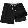 image:imageCOOFANDY Mens 7 Swim Trunks with Compression Liner Stretch Swimming Shorts with Zipper PocketsBlack