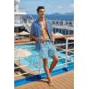 image:imageCOOFANDY Mens 7 Swim Trunks with Compression Liner Stretch Swimming Shorts with Zipper PocketsLight Blue  Whales