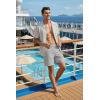 image:imageCOOFANDY Mens 7 Swim Trunks with Compression Liner Stretch Swimming Shorts with Zipper PocketsLight Grey