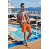 image:imageCOOFANDY Mens 7 Swim Trunks with Compression Liner Stretch Swimming Shorts with Zipper PocketsOrange
